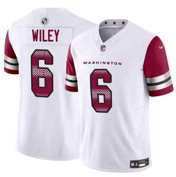 Men & Women & Youth Washington Commanders #6 Michael Wiley White 2024 F.U.S.E. Vapor Limited Football Stitched Jersey->washington commanders->NFL Jersey